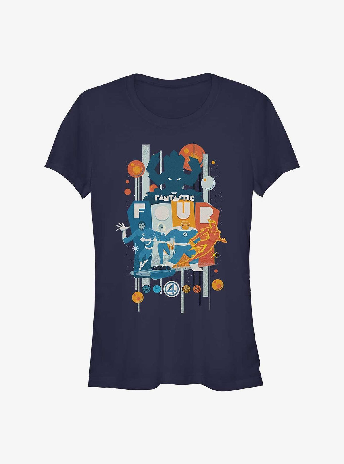 The Fantastic Four First Steps Retro Cosmic Power Girls T-Shirt