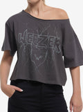 Weezer Lightning Off-Shoulder Girls T-Shirt