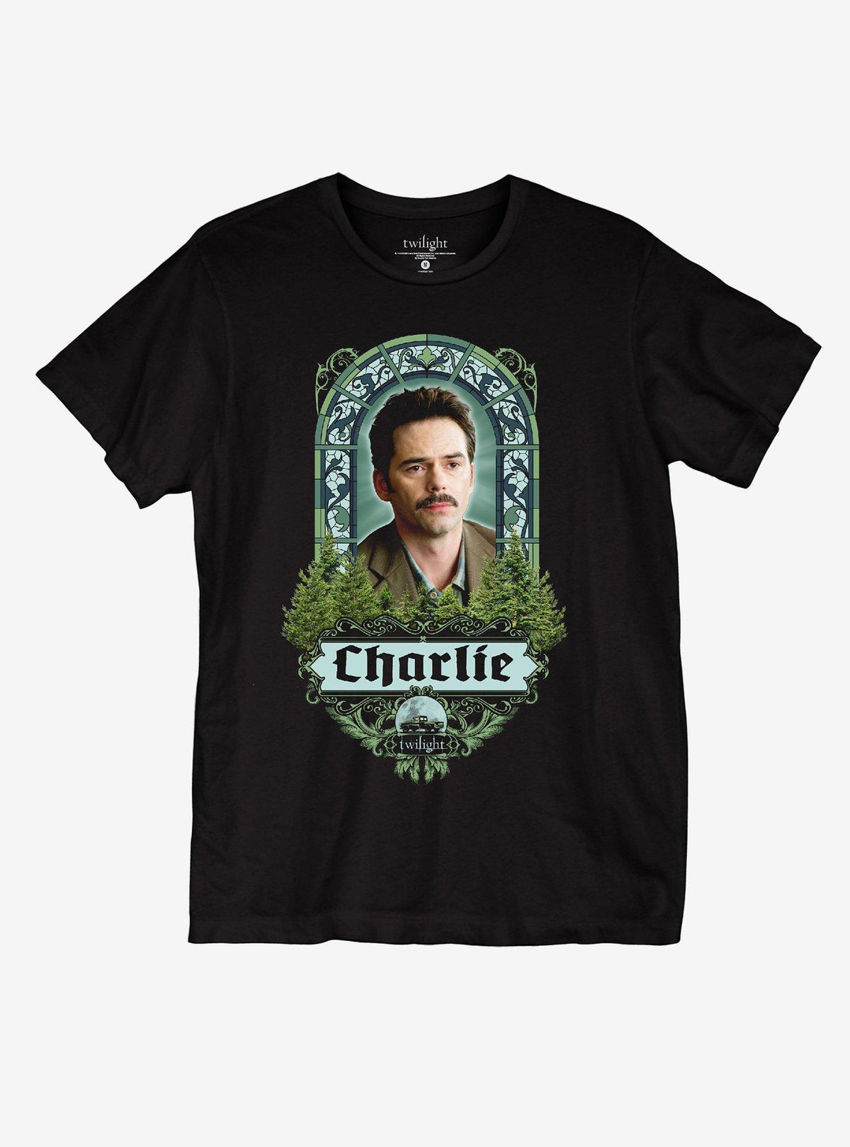 Twilight Charlie Stained Glass Portrait Girls T-Shirt