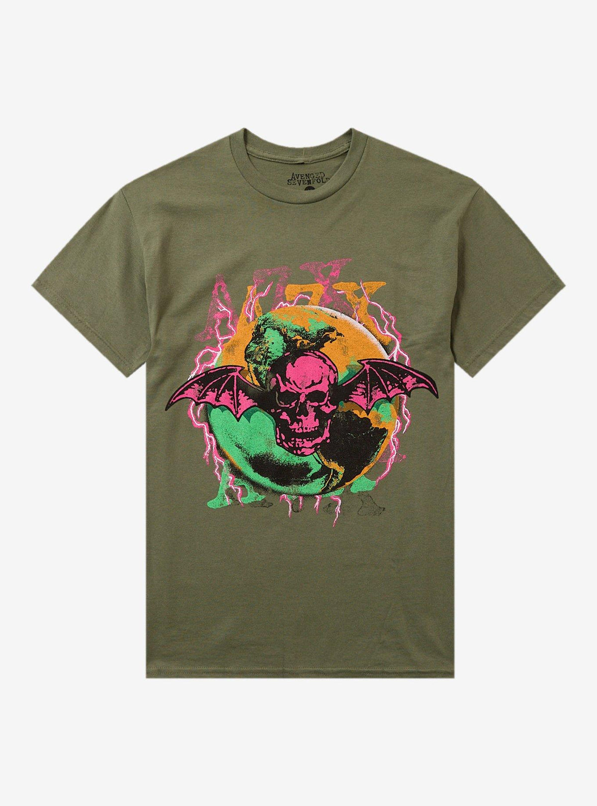 Avenged Sevenfold Deathbat Lightning Two-Sided T-Shirt