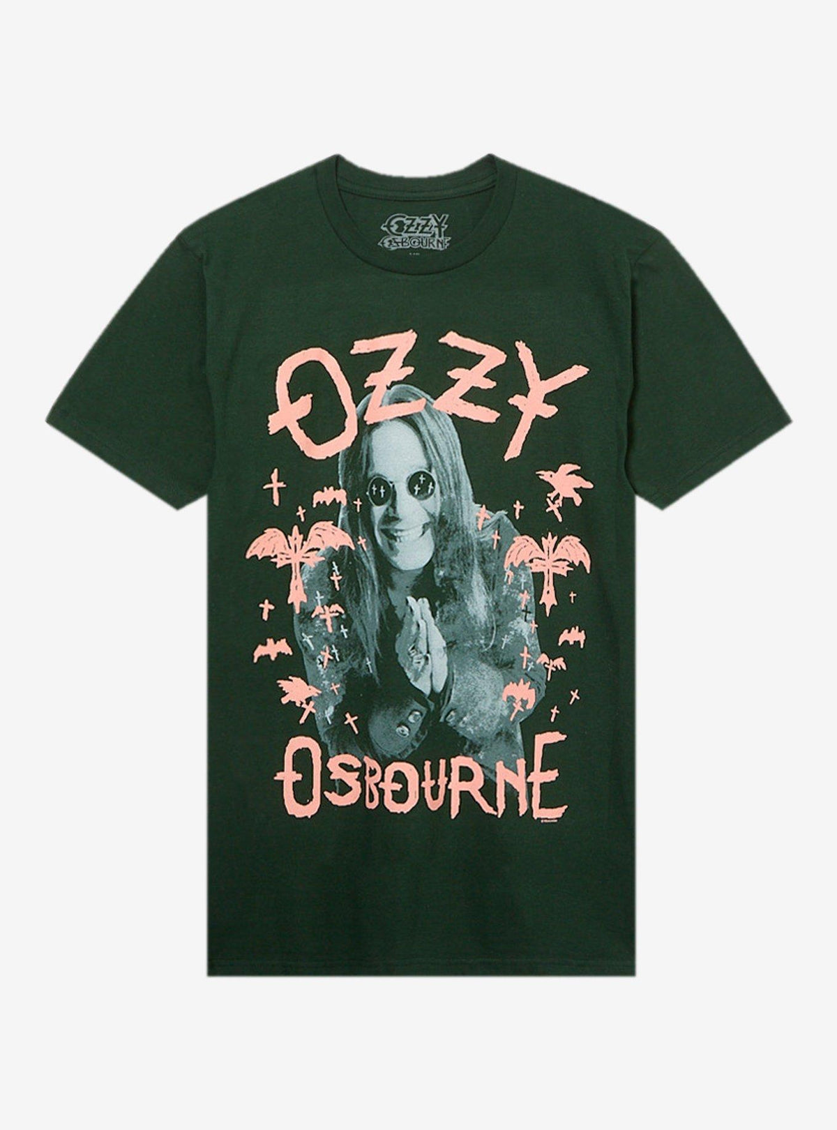 Ozzy Osbourne Pink Bats Portrait T-Shirt