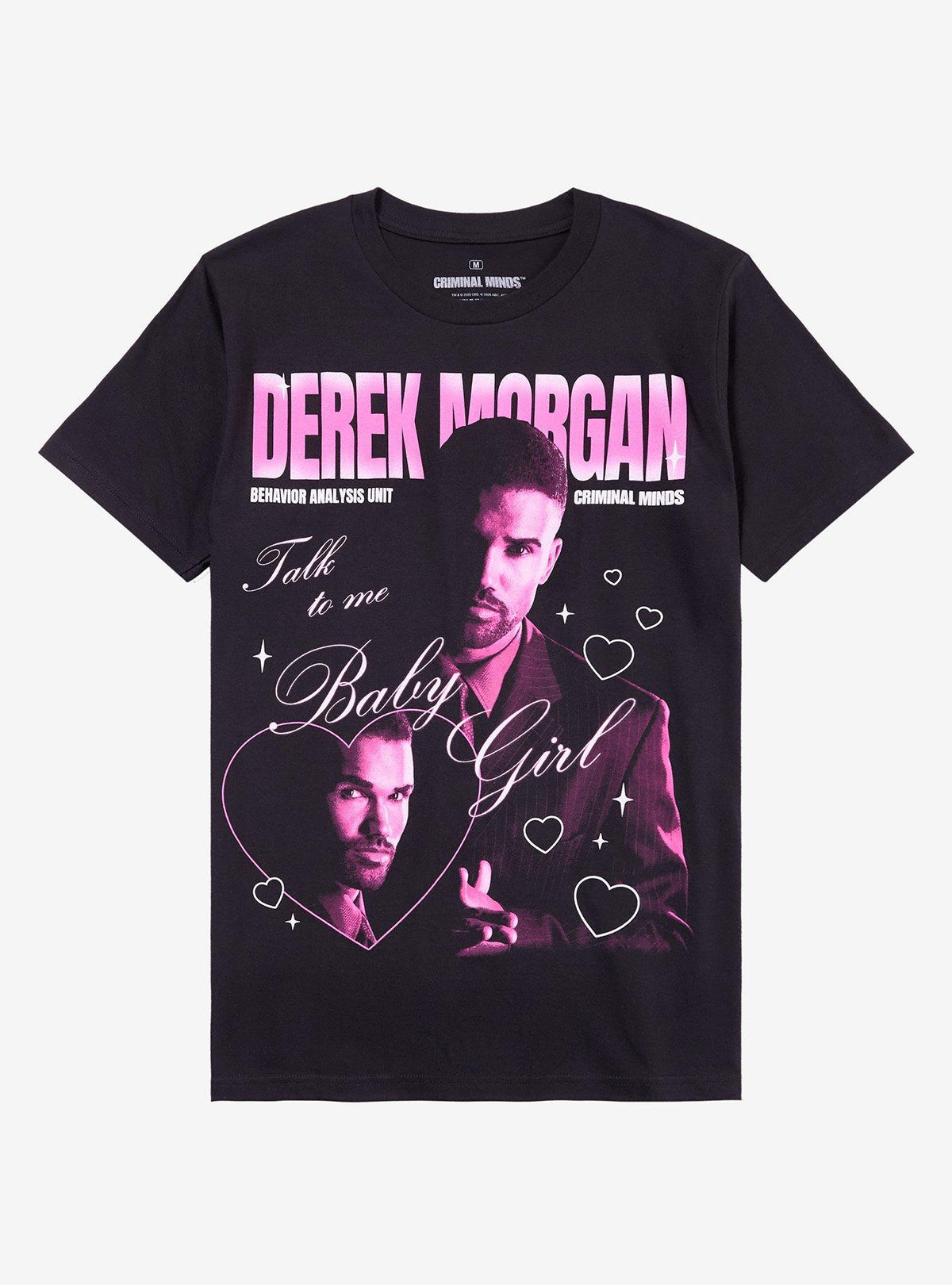 Criminal Minds Derek Morgan Hearts T-Shirt
