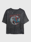 web hero Retro Girls Mineral Wash Crop T-Shirt