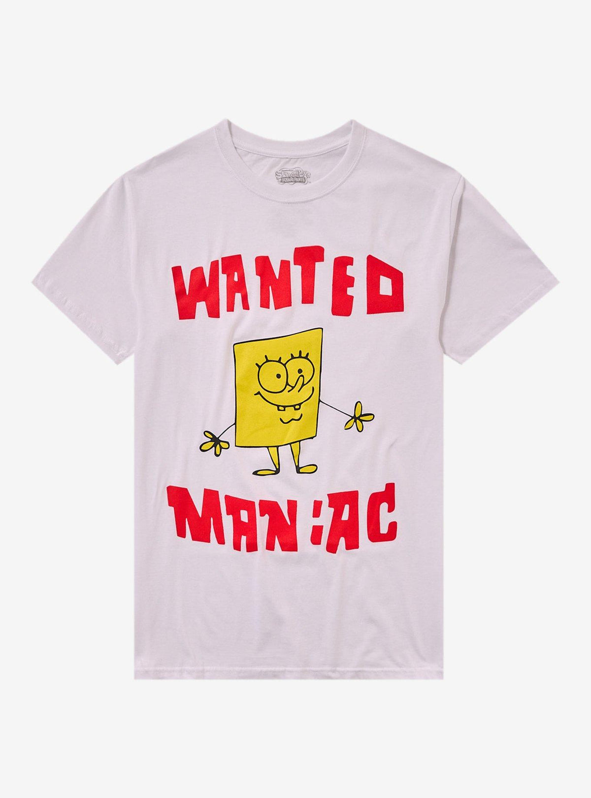 cartoon sea sponge Wanted Maniac Poster T-Shirt