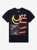 Pretty Guardian magical girl Luna Artemis Grid T-Shirt