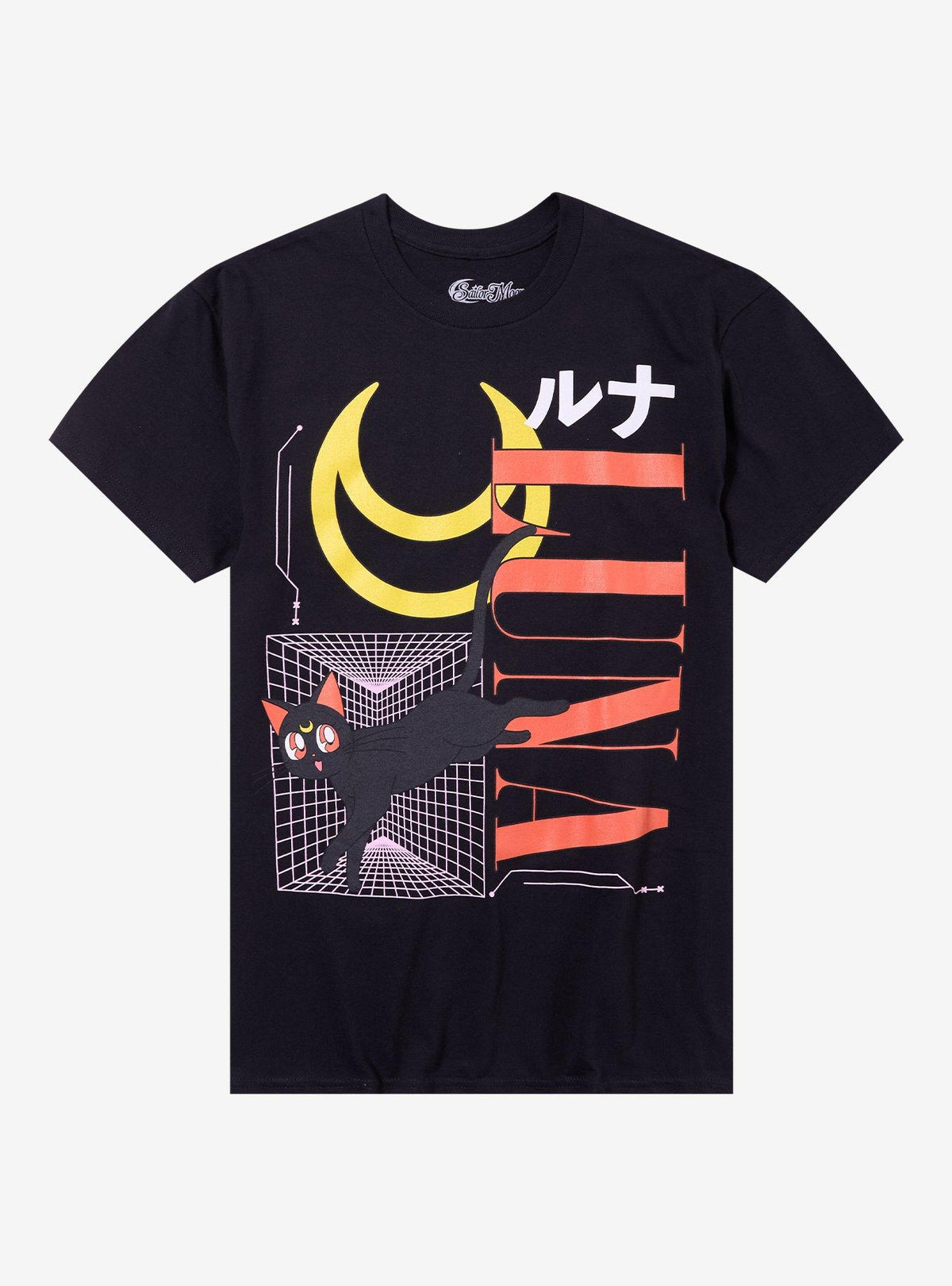 Pretty Guardian magical girl Luna Artemis Grid T-Shirt
