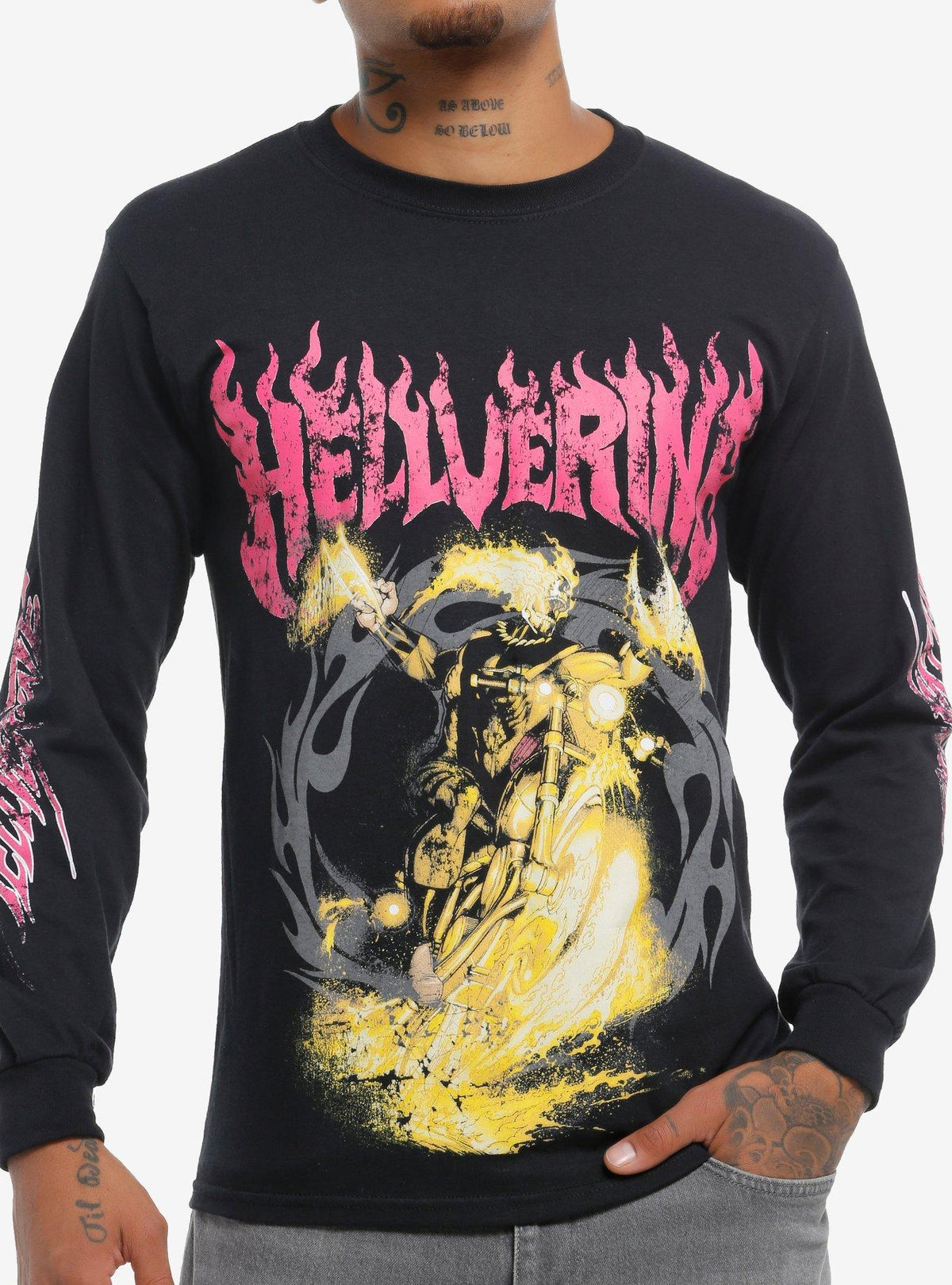 Hellverine Flames Long-Sleeve T-Shirt