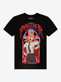 dark anime Power Stained Glass Portrait T-Shirt