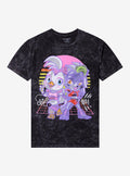 animatronic horror Chibi Glamrock Chica Roxy Dark Wash T-Shirt