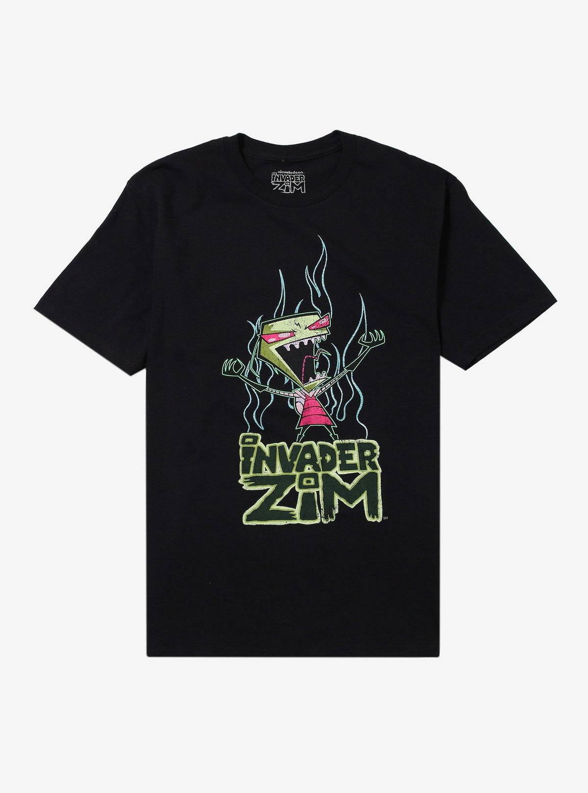 Invader Zim Glitter Flames Zim T-Shirt
