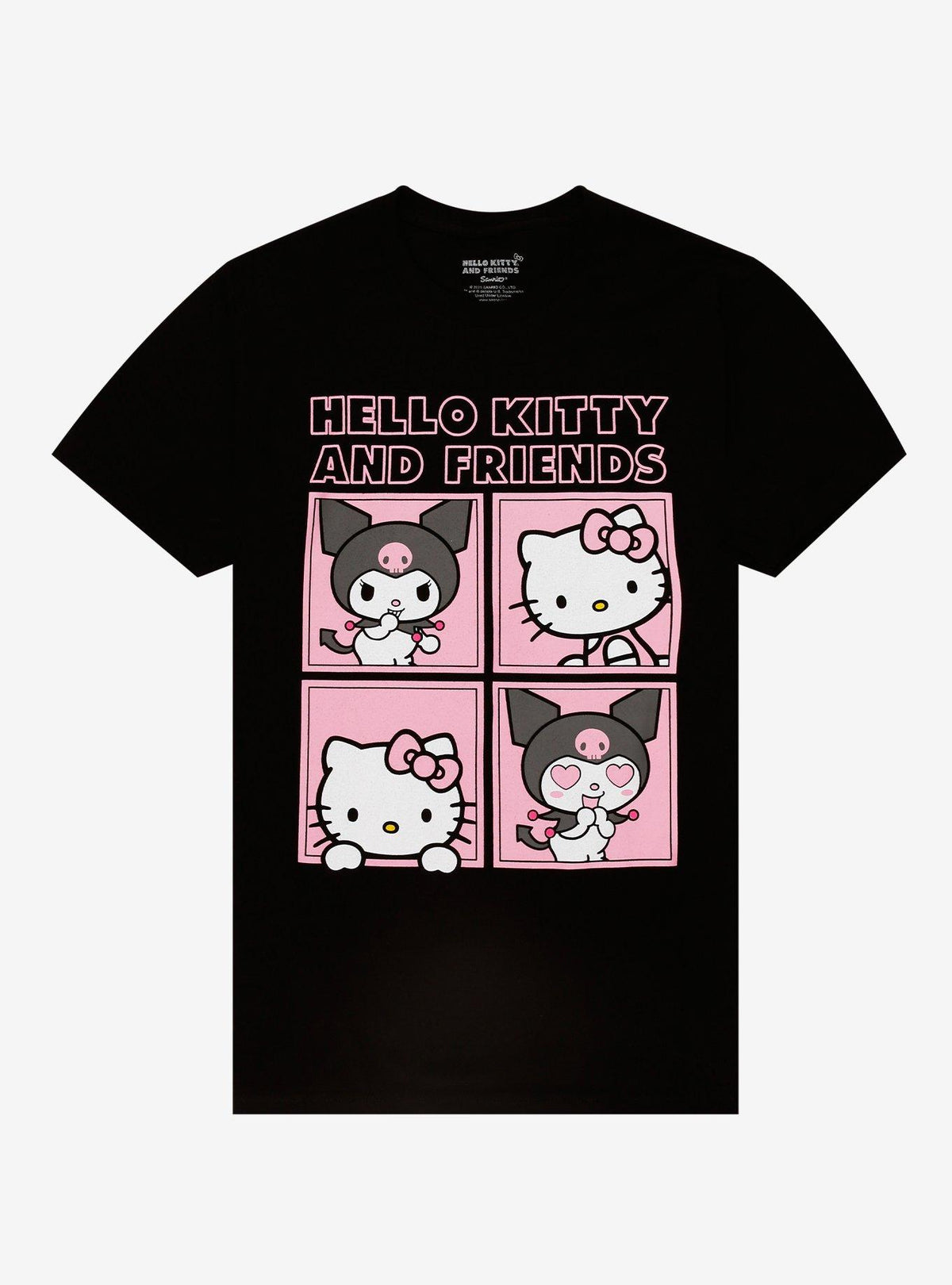 cute kitty Kuromi Portrait Grid T-Shirt
