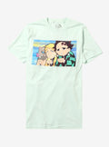 anime swordsman Kimetsu No Yaiba Trio Silly Face T-Shirt