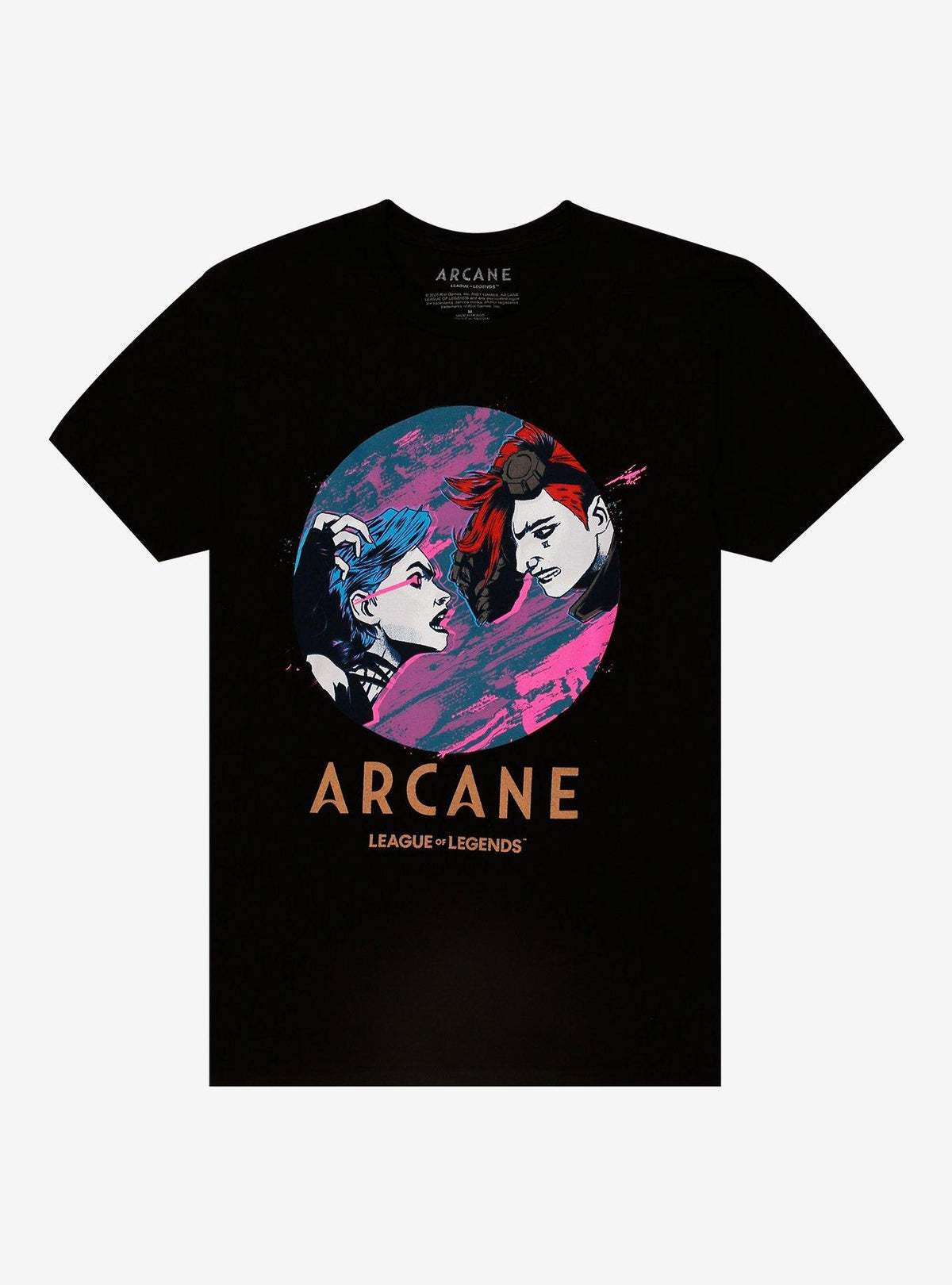 Arcane Jinx Vi Circle Portrait T-Shirt