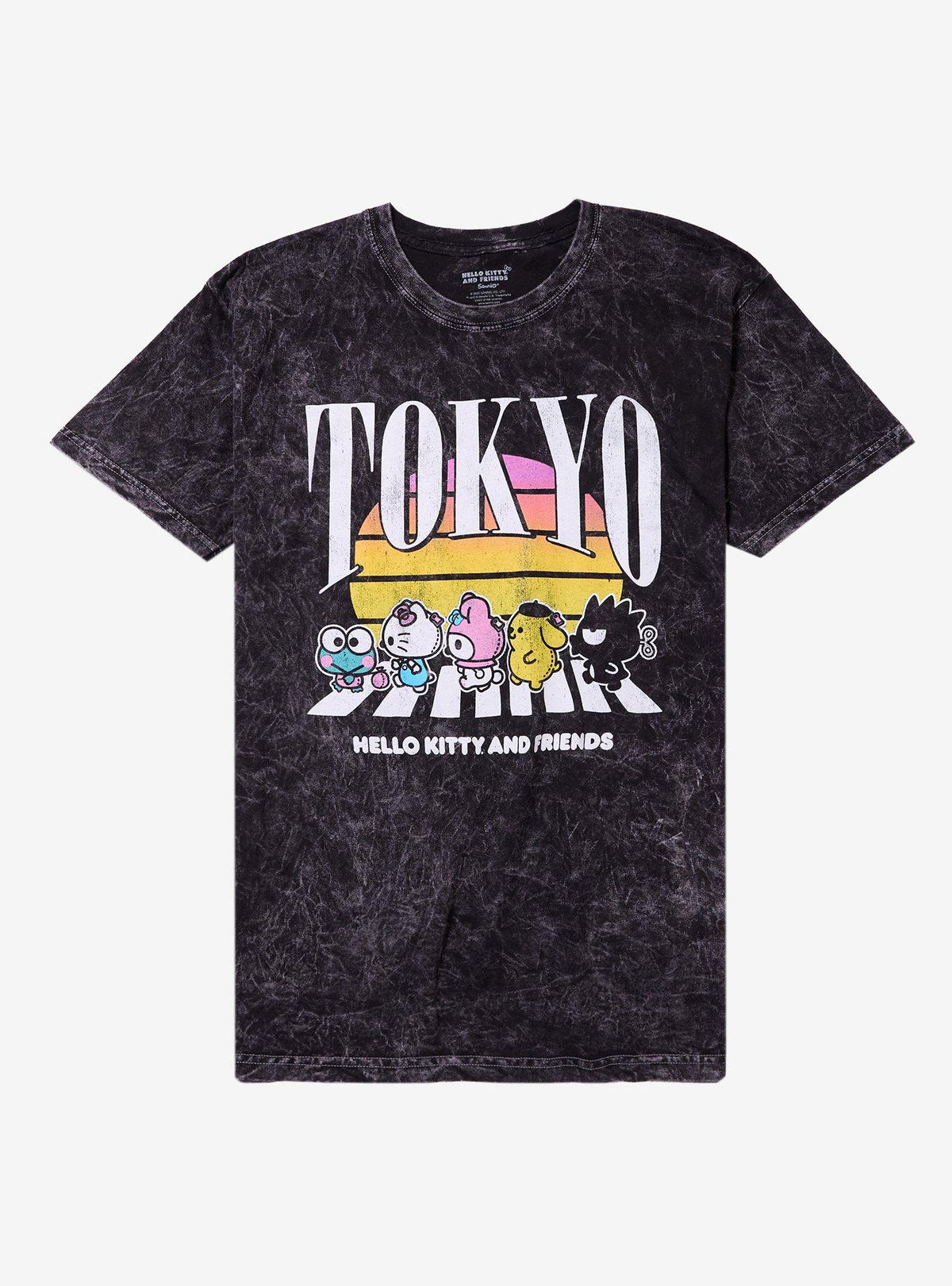 cute kitty And Friends Tokyo Street Dark Wash T-Shirt