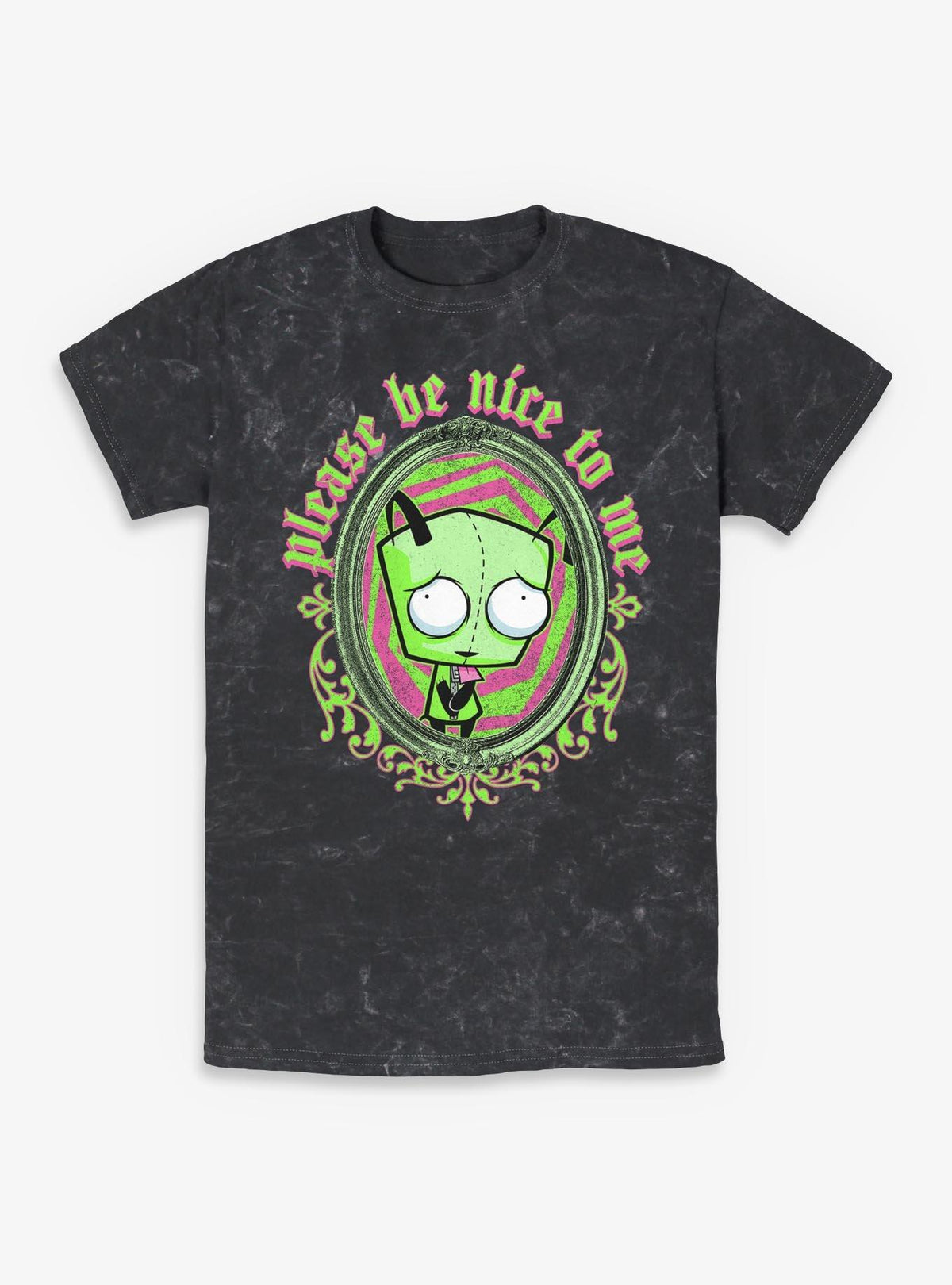 Invader ZIM Please Be Nice To Me Mineral Wash T-Shirt