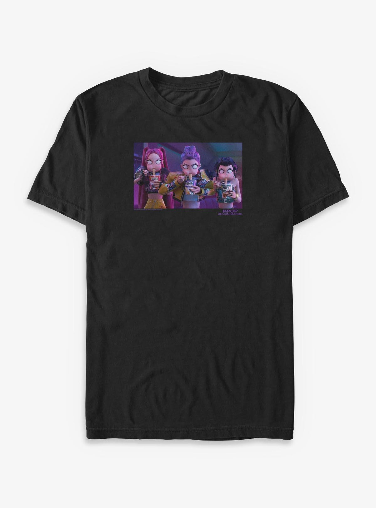 KPop Demon Hunters Huntrix Eating Noodles Big Tall T-Shirt