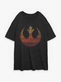 space adventure Rebel Retro Gradient Girls Oversized T-Shirt