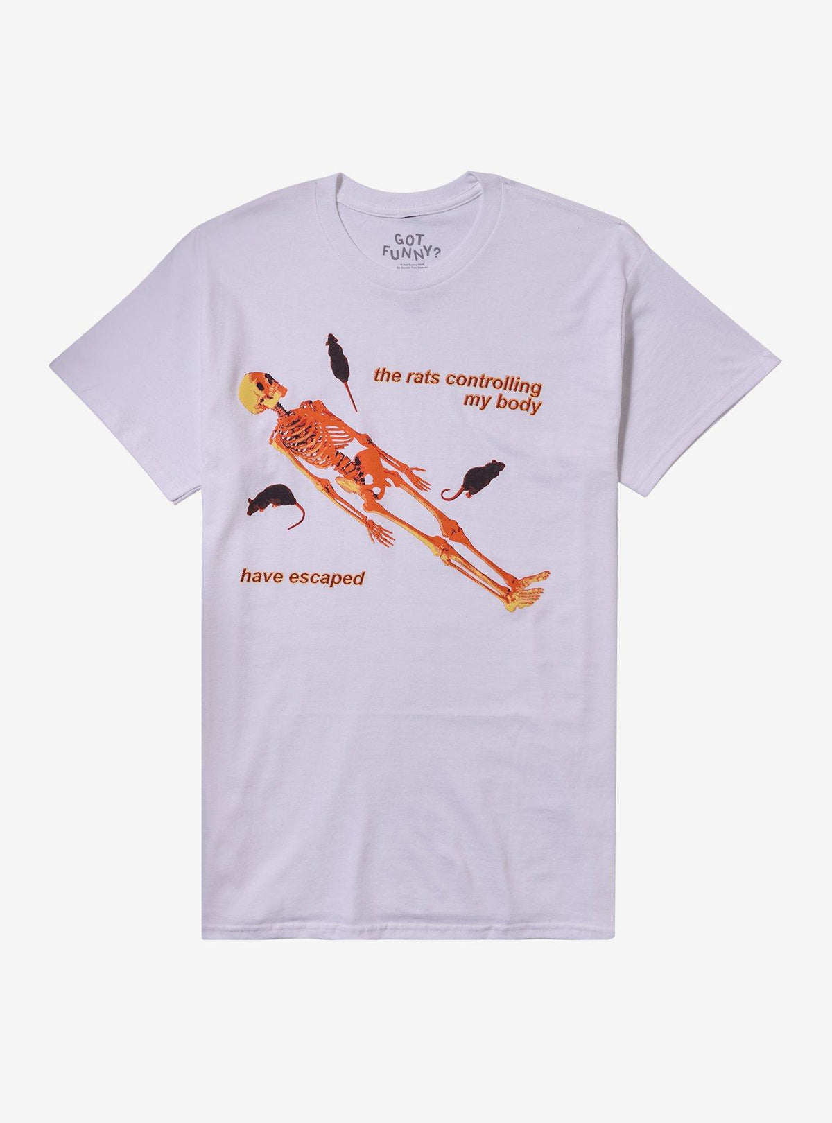 Rat Control Skeleton T-Shirt By Got Funny