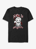 spooky holiday Santa Jack Nice Is Overrated Big Tall T-Shirt