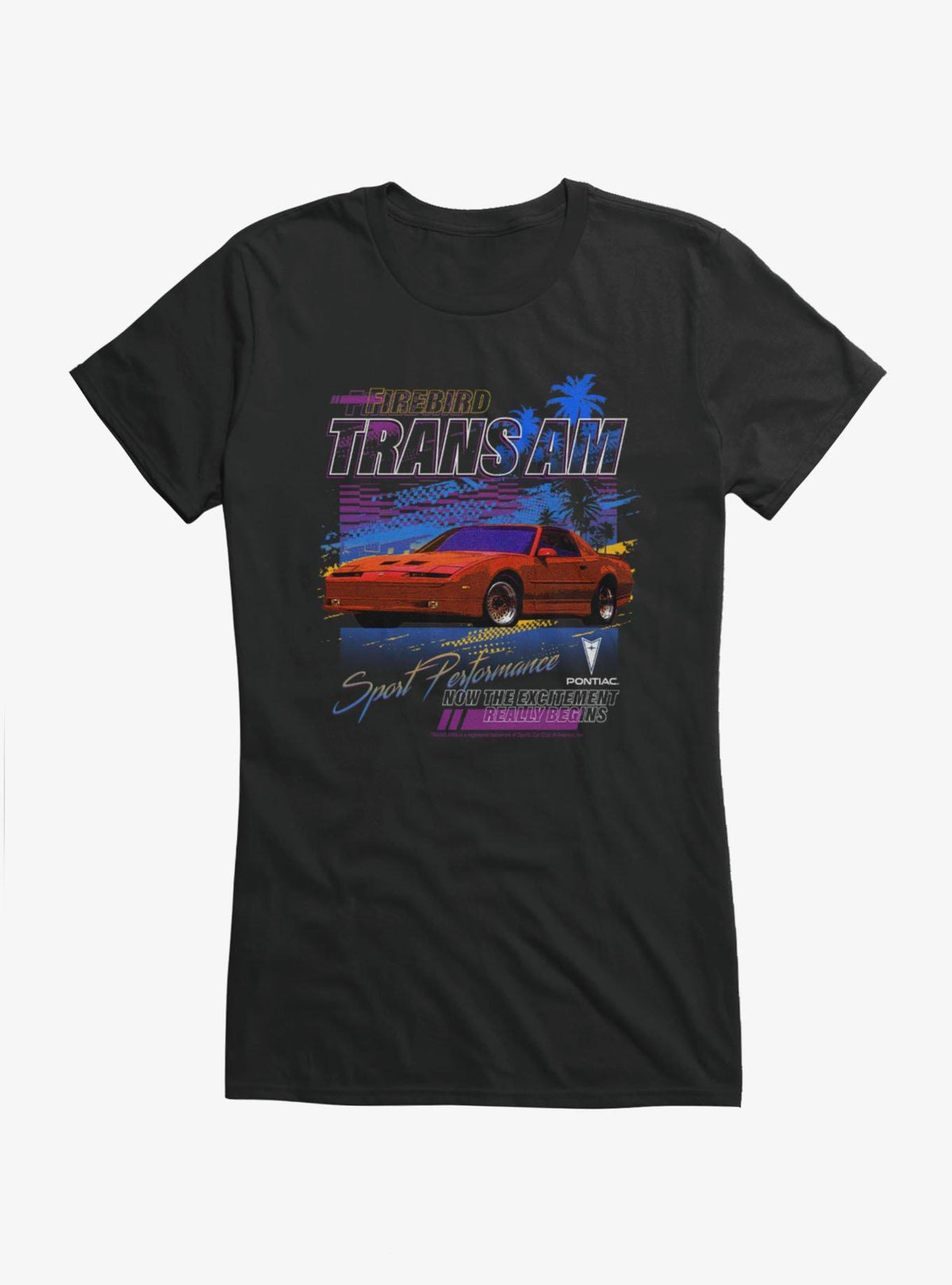 Pontiac Trans Am Retro Wave Girls T-Shirt