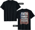Faith Family Firearms Freedom Pro God Guns Usa On Back Apparel US Trend