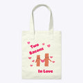 Two Bacons in Love tote bag