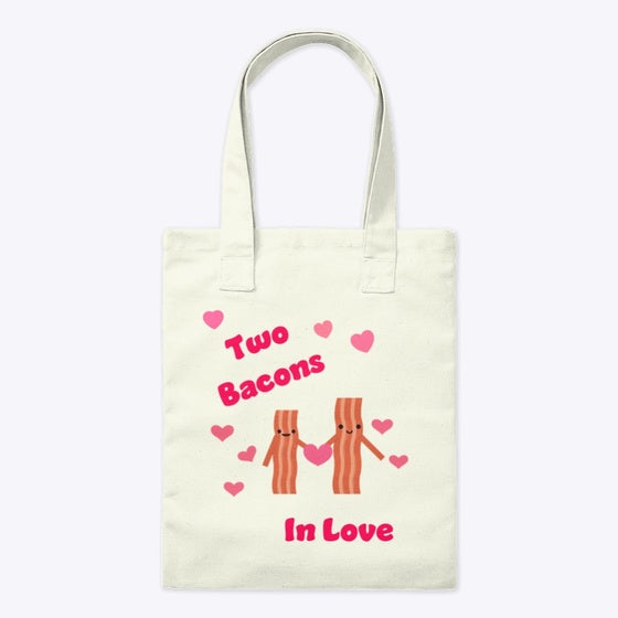 Two Bacons in Love tote bag