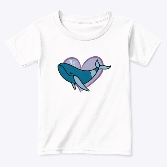 Cute Whale and the Heart