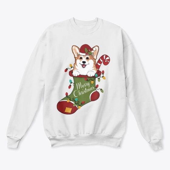 Red Corgi in a stocking