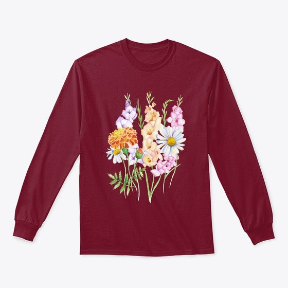 Floral classic long sleeve tee