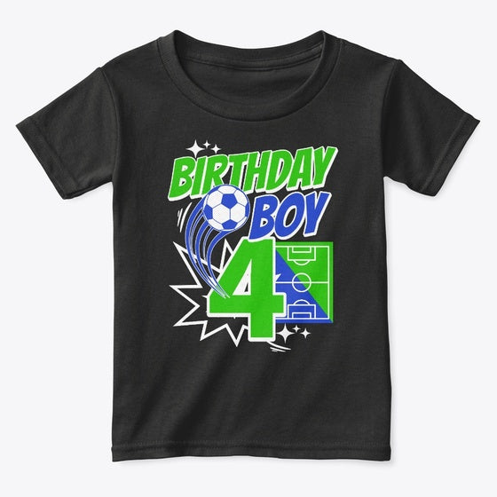4th Birthday Party Soccer Fan Shirt
