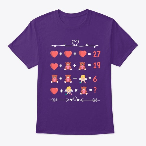 Valentine's Day Math Puzzle Tee Shirt