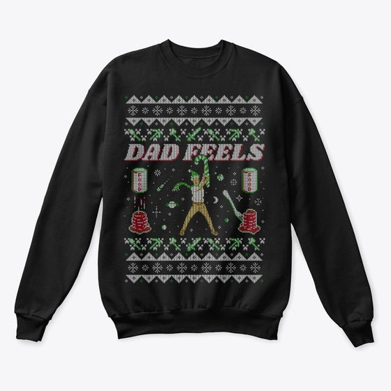 festive DAD FEELS sweater