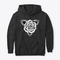 black and white triangle and rose