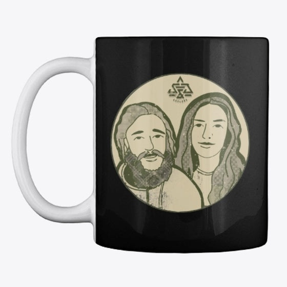 Black Mug Cartoon Logo
