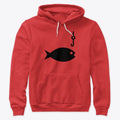 Premium Hoodie w black Fishing Sign