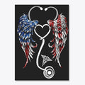 Nurse American Flag Angel Veteran Wing
