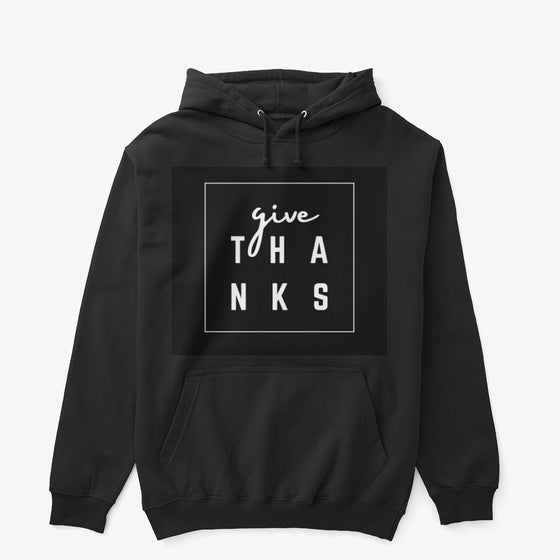 Give Thanks Pullover Hoodie (Black)