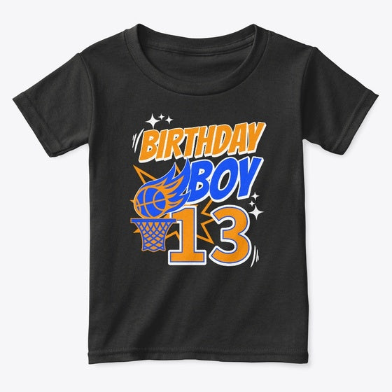 13-Year-Old Basketball Birthday T-Shirt