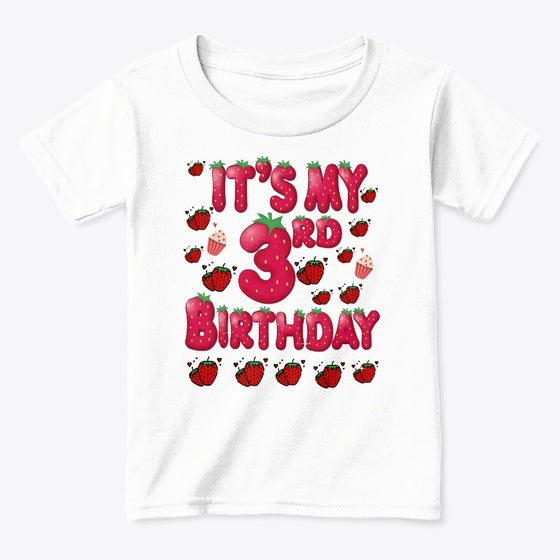3rd Birthday Strawberry-Theme Age 3