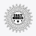 Crazy Middles Starburst Sticker
