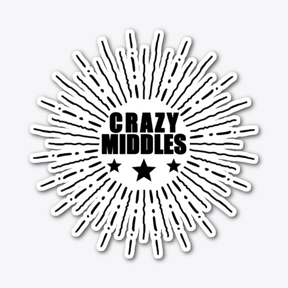 Crazy Middles Starburst Sticker