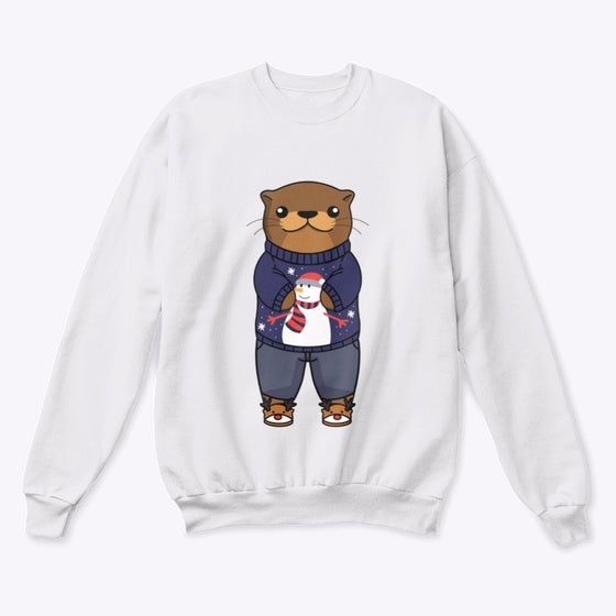 Christmas Snowman Otter Sweatshirt