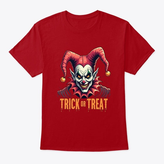 Scary Halloween Jester Clown Tee