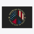 Hippie Peace American Flag Sticker