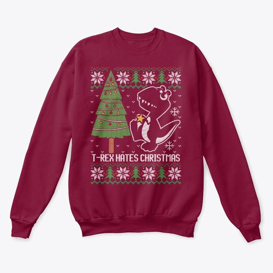 T-Rex Hates Christmas Funny Sweater