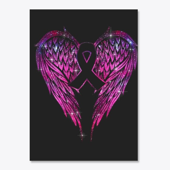 Breast Cancer Wings Bling Shiny