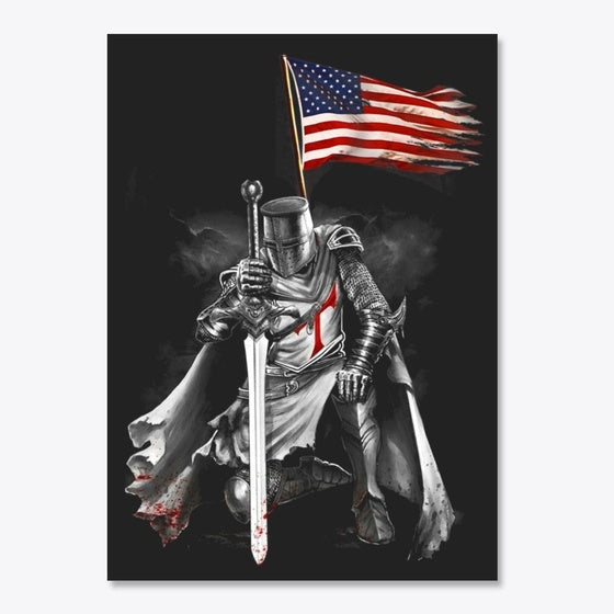 Knight Templar Flag Vinyl Sticker