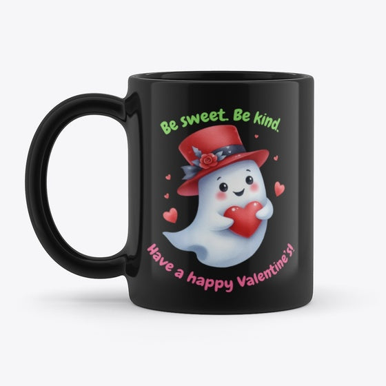 Valentine day ghost gift mug
