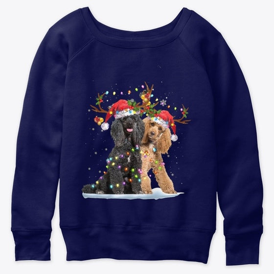CHRISTMAS DAY POODLE NEW T SHIRT
